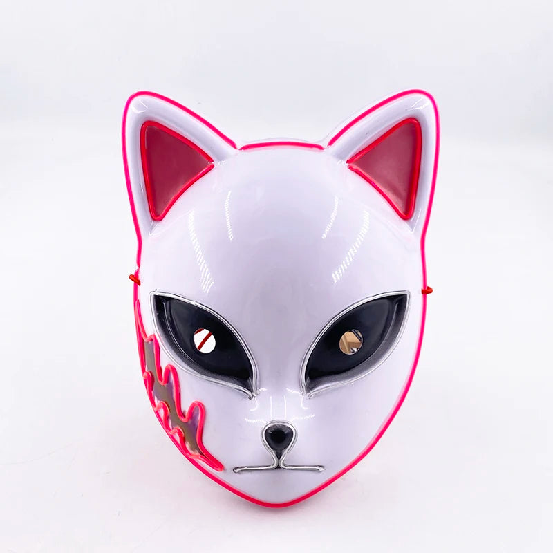 LED Maske japanische LED-Anime-Maske im Dämonenjäger-Design – Gesichtsmaske Leuchte die Nacht auf jeder Party an!
Japanese Anime Mask Full Face Demon Slayer Mask LED Party Supplies Neon Light Flashing In The Dark Night